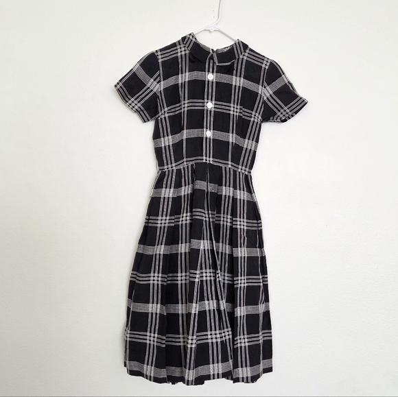 Jonathan Logan Dresses & Skirts - Vintage Jonathan Logan 1950s Plaid Taffeta Dress Size XS/Small